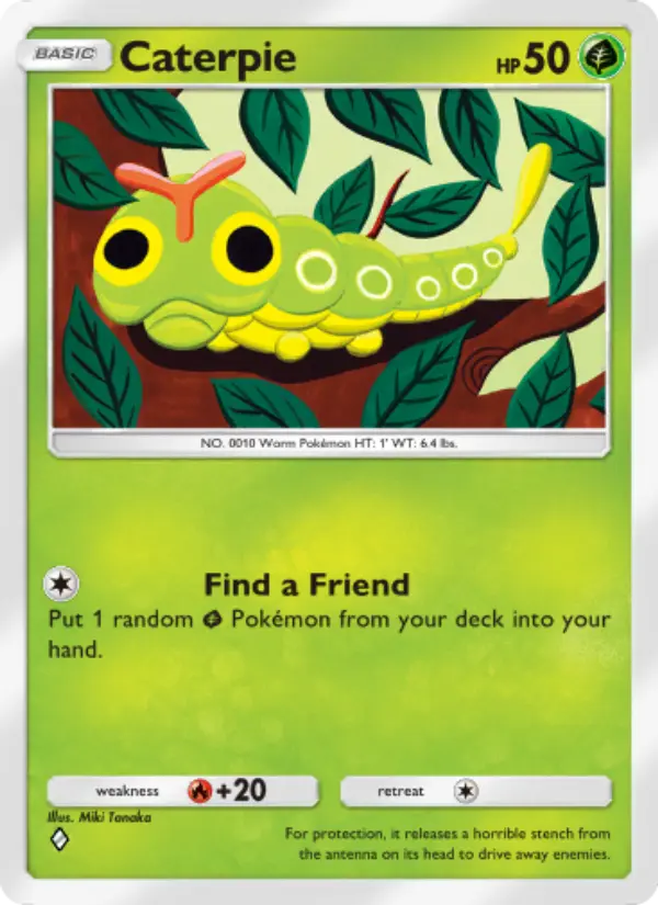 Caterpie Rare rarity Genetic Apex Pokémon card price