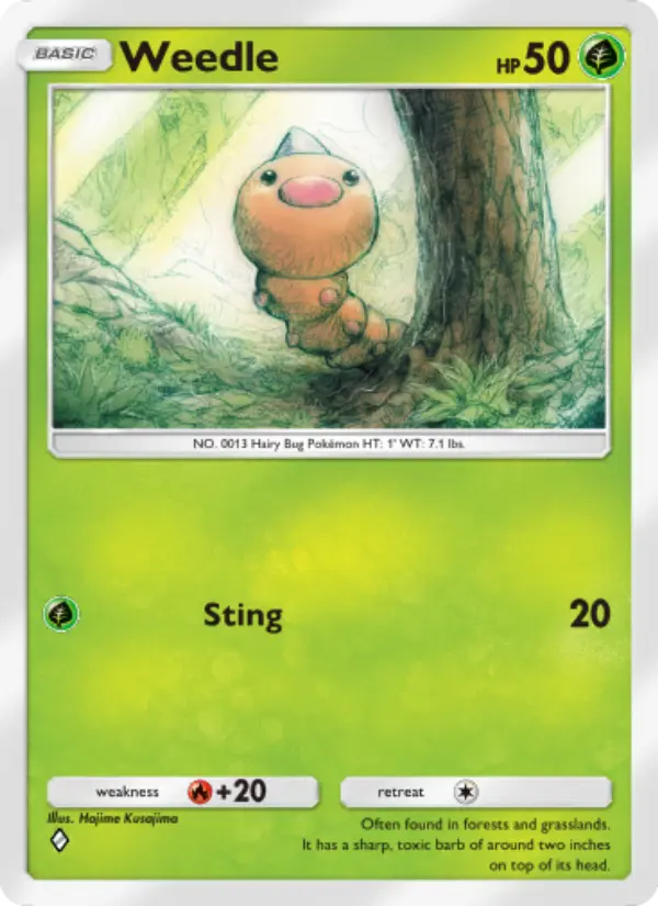 Weedle Rare rarity Genetic Apex Pokémon card price