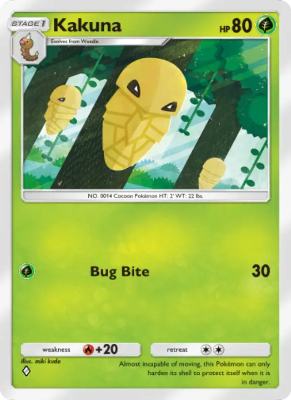 Kakuna Rare rarity Genetic Apex Pokémon card price