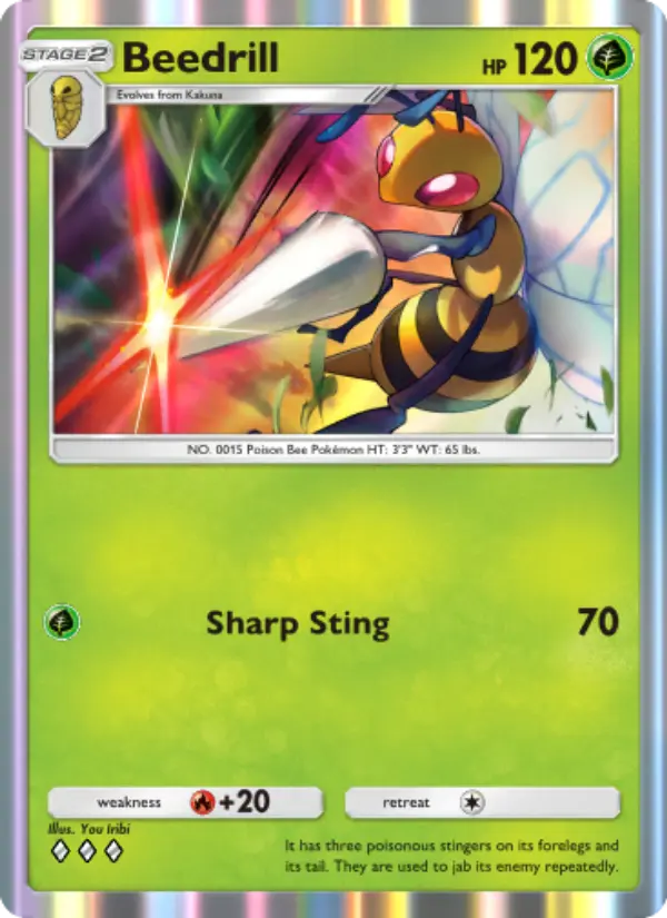 Beedrill Rare rarity Genetic Apex Pokémon card price