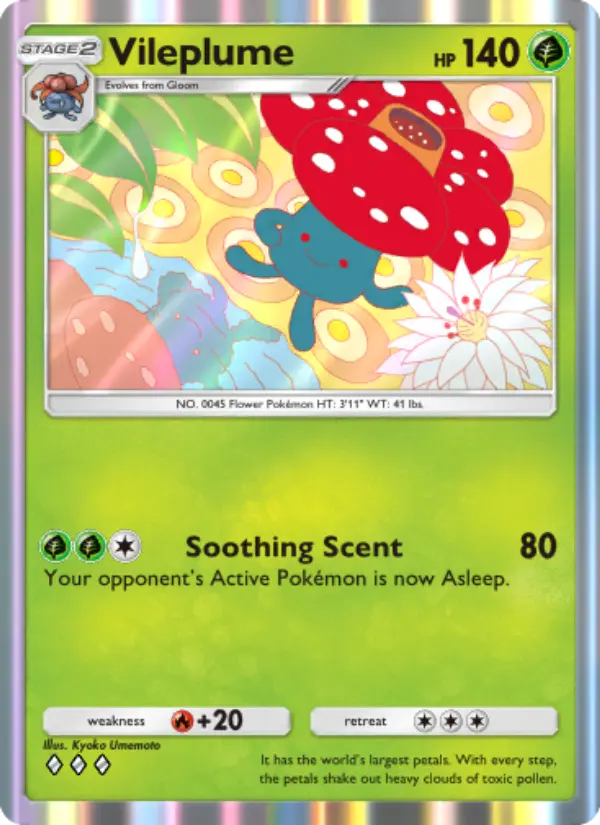 Vileplume Rare rarity Genetic Apex Pokémon card price