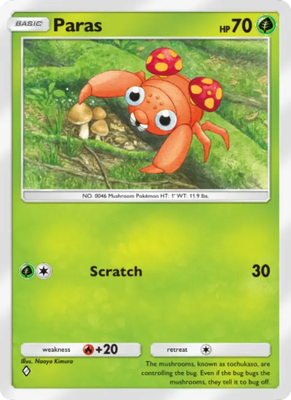 Paras Rare rarity Genetic Apex Pokémon card price