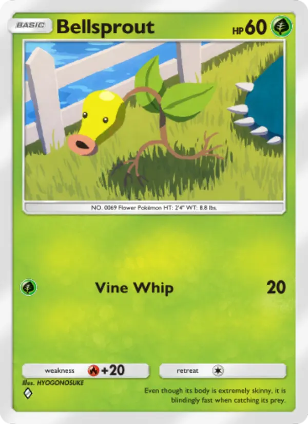 Bellsprout Rare rarity Genetic Apex Pokémon card price