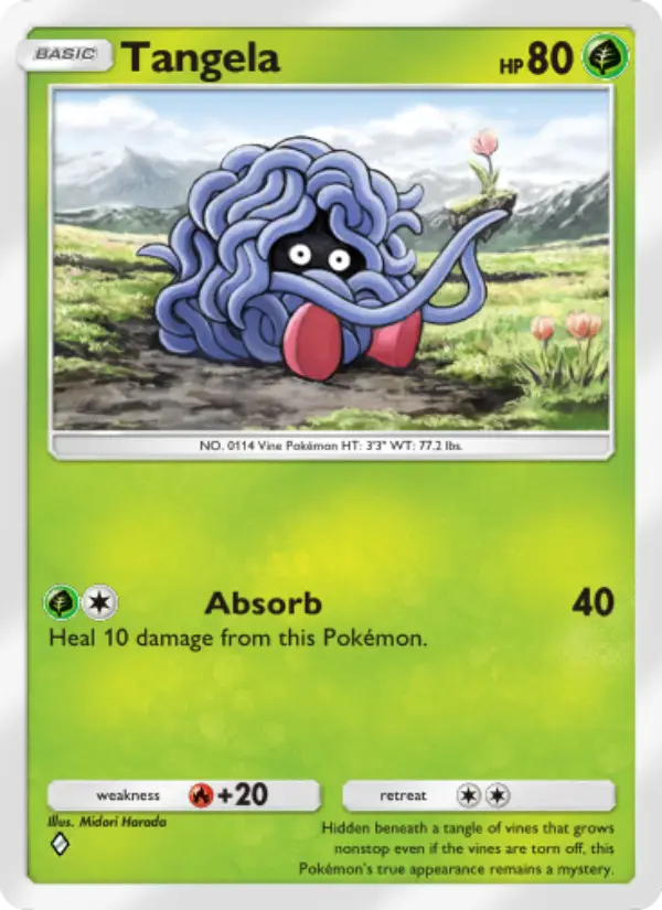 Tangela Rare rarity Genetic Apex Pokémon card price
