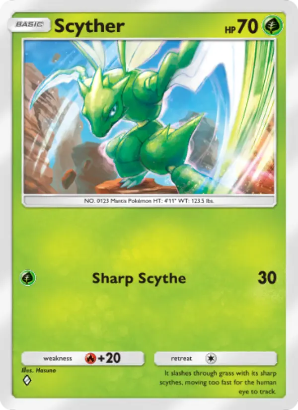 Scyther Rare rarity Genetic Apex Pokémon card price