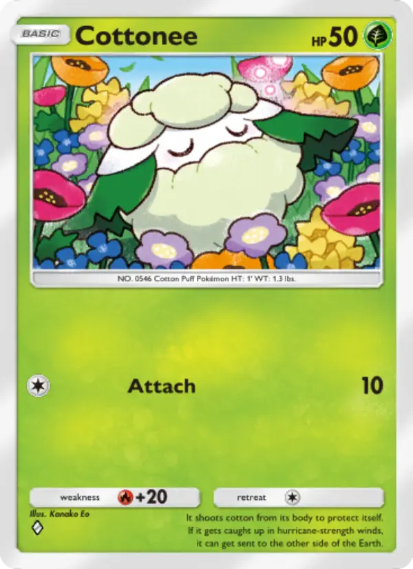 Cottonee Rare rarity Genetic Apex Pokémon card price