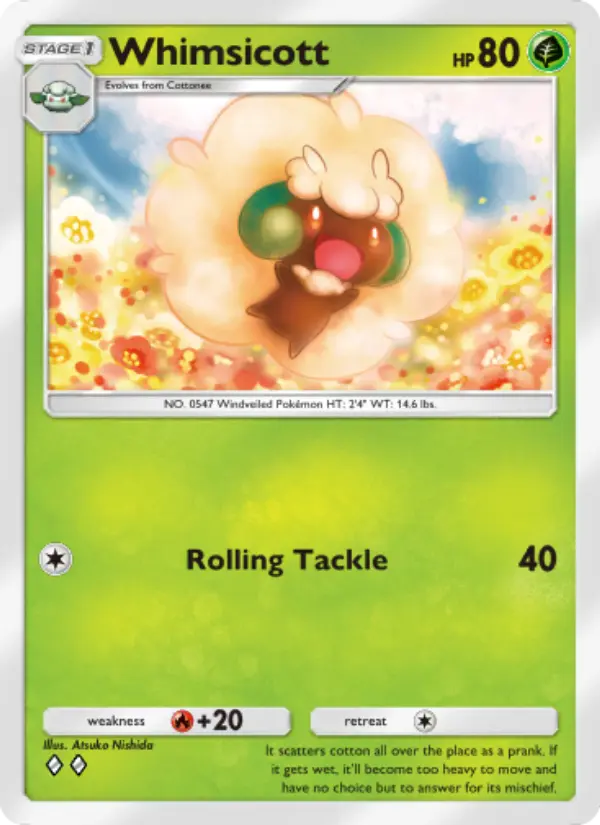 Whimsicott Rare rarity Genetic Apex Pokémon card price