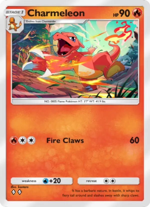 Charmeleon Rare rarity Genetic Apex Pokémon card price