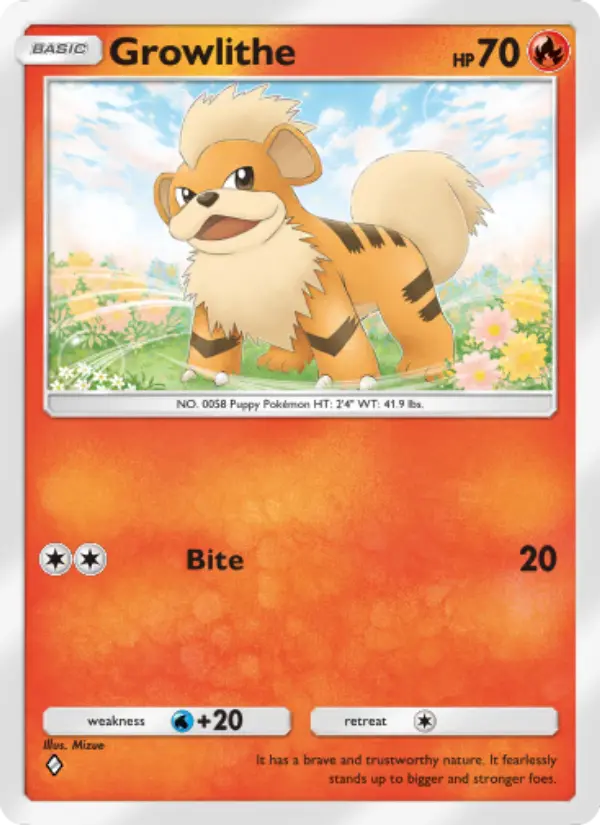 Growlithe Rare rarity Genetic Apex Pokémon card price