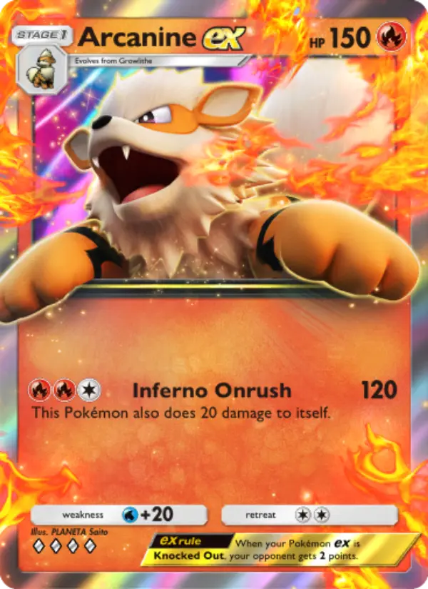 Arcanine ex Rare rarity Genetic Apex Pokémon card price