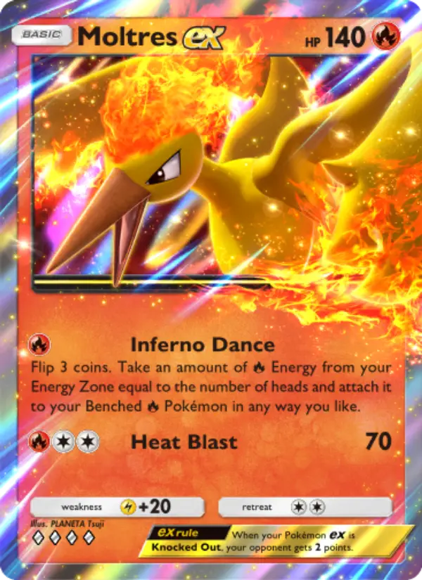 Moltres ex Rare rarity Genetic Apex Pokémon card price