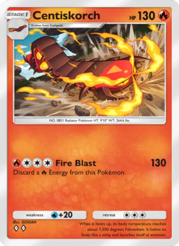 Centiskorch Rare rarity Genetic Apex Pokémon card price
