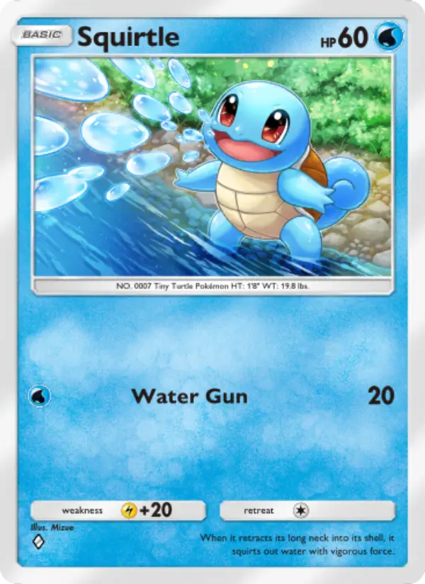 Squirtle Rare rarity Genetic Apex Pokémon card price
