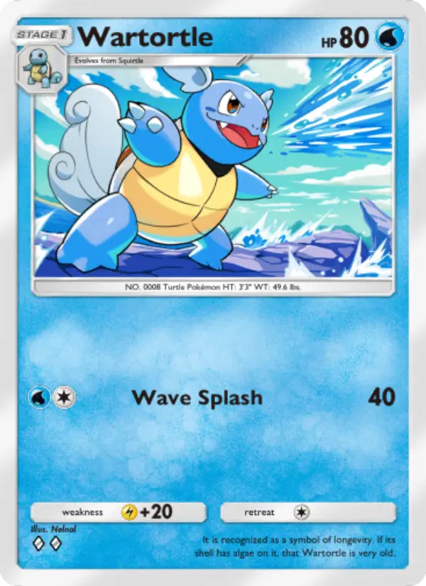 Wartortle Rare rarity Genetic Apex Pokémon card price