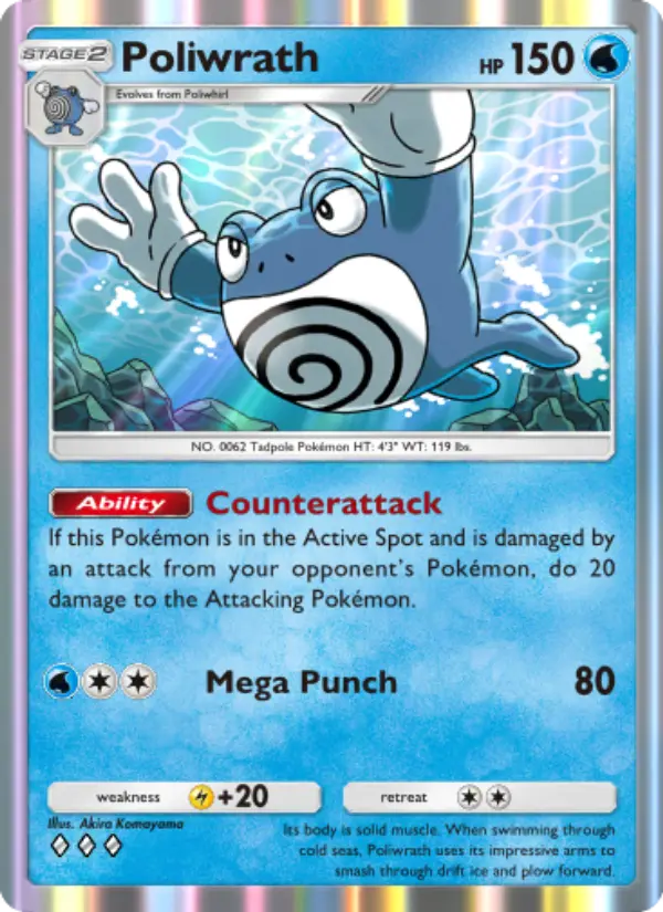 Poliwrath Rare rarity Genetic Apex Pokémon card price