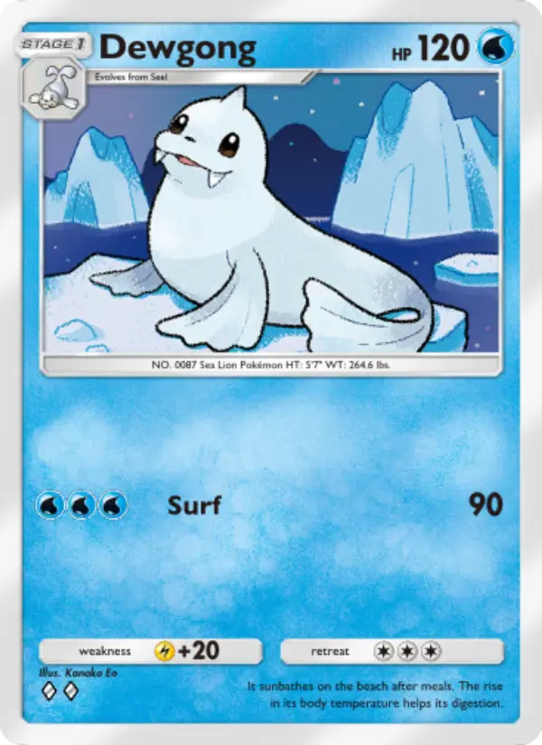 Dewgong Rare rarity Genetic Apex Pokémon card price