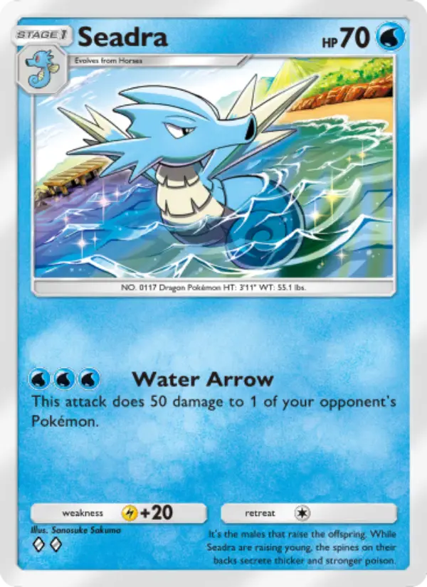 Seadra Rare rarity Genetic Apex Pokémon card price
