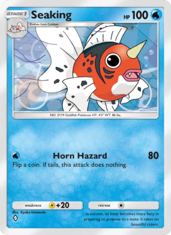 Seaking Rare rarity Genetic Apex Pokémon card price