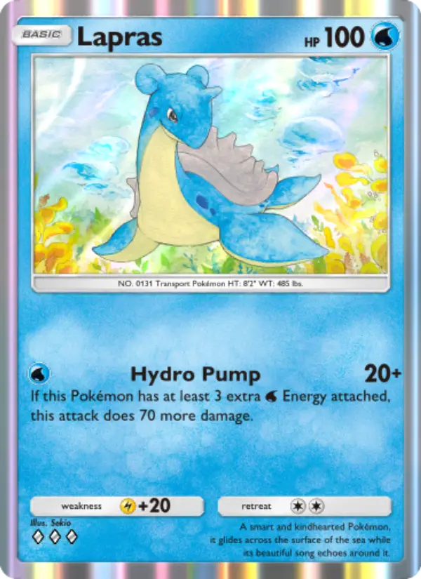 Lapras Rare rarity Genetic Apex Pokémon card price