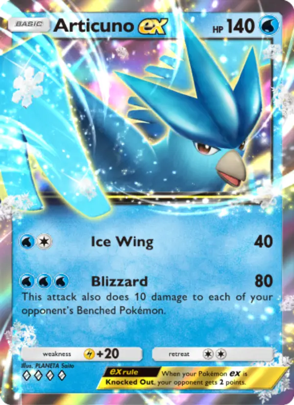 Articuno ex Rare rarity Genetic Apex Pokémon card price