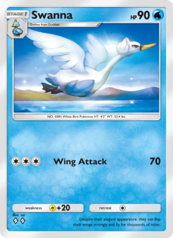 Swanna Rare rarity Genetic Apex Pokémon card price