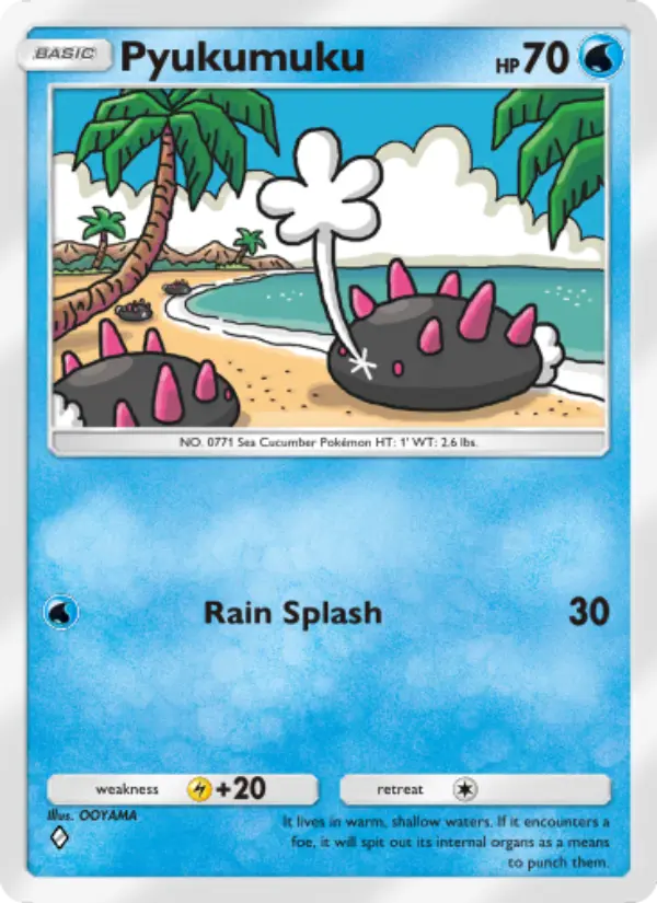 Pyukumuku Rare rarity Genetic Apex Pokémon card price