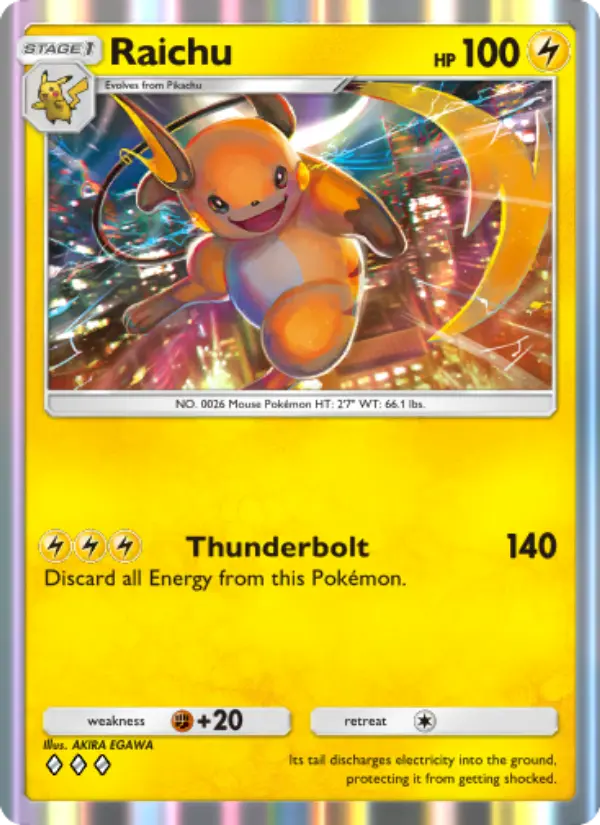 Raichu Rare rarity Genetic Apex Pokémon card price