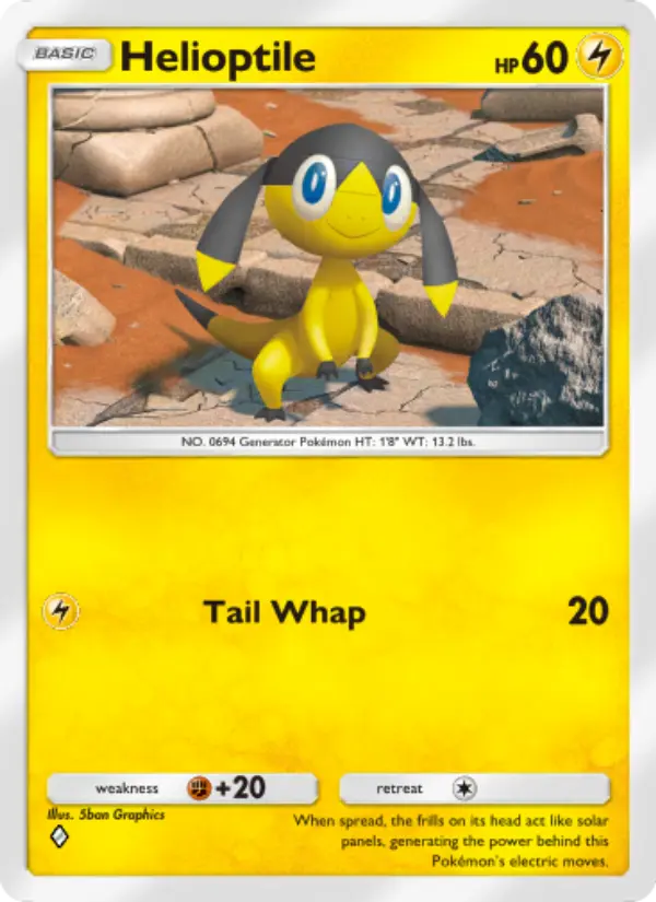 Helioptile Rare rarity Genetic Apex Pokémon card price