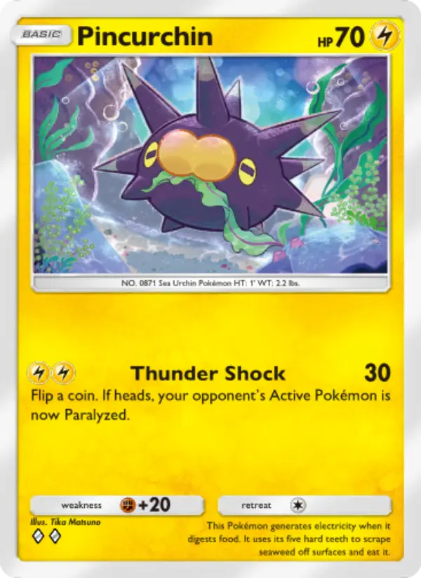 Pincurchin Rare rarity Genetic Apex Pokémon card price