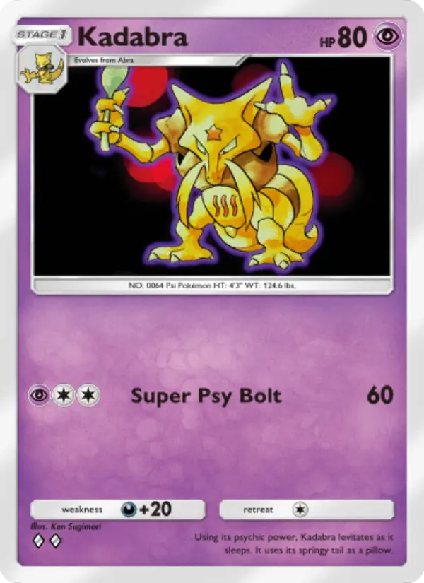 Kadabra Rare rarity Genetic Apex Pokémon card price