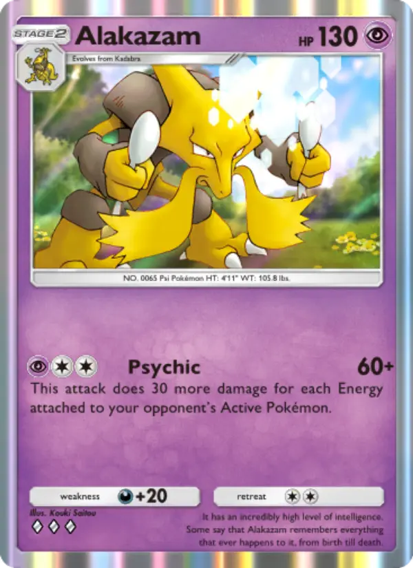 Alakazam Rare rarity Genetic Apex Pokémon card price