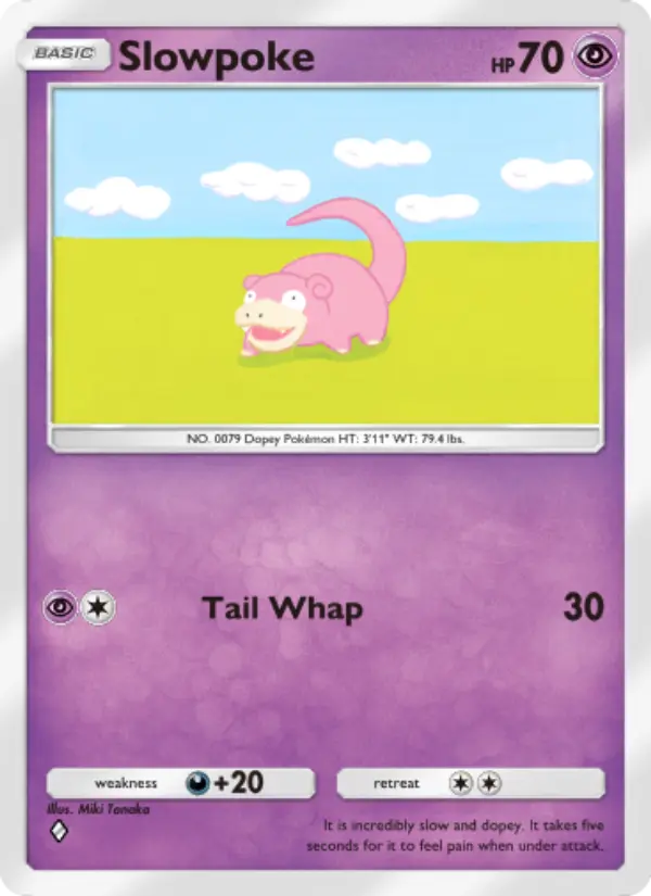 Slowpoke Rare rarity Genetic Apex Pokémon card price