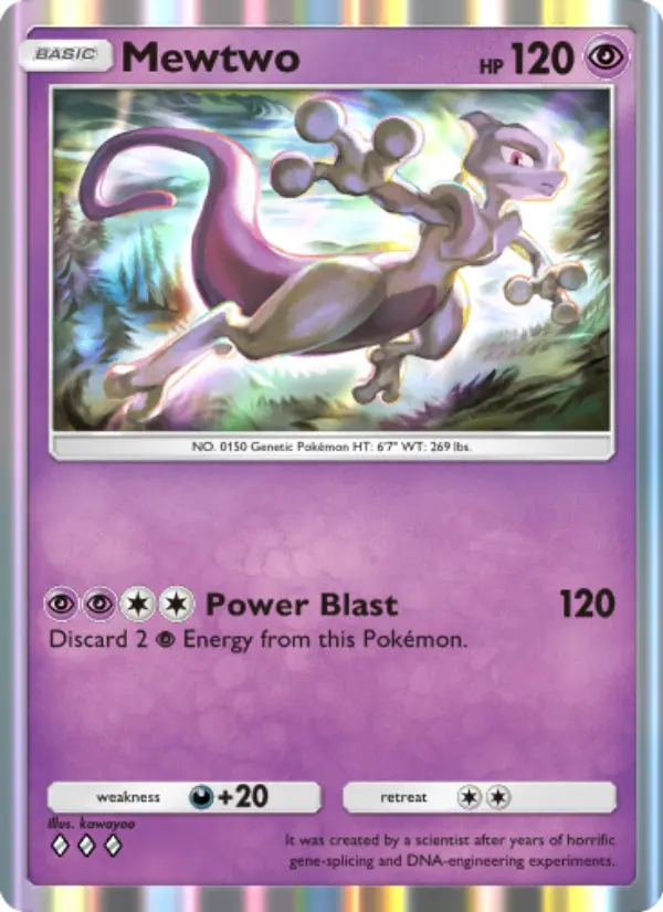 Mewtwo Rare rarity Genetic Apex Pokémon card price