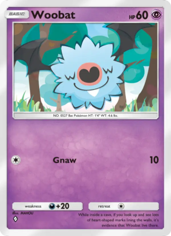 Woobat Rare rarity Genetic Apex Pokémon card price