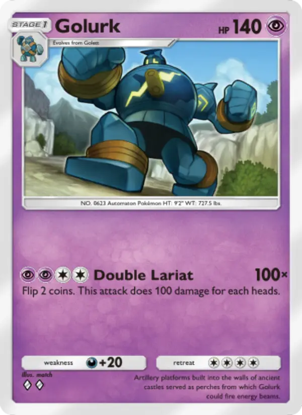 Golurk Rare rarity Genetic Apex Pokémon card price