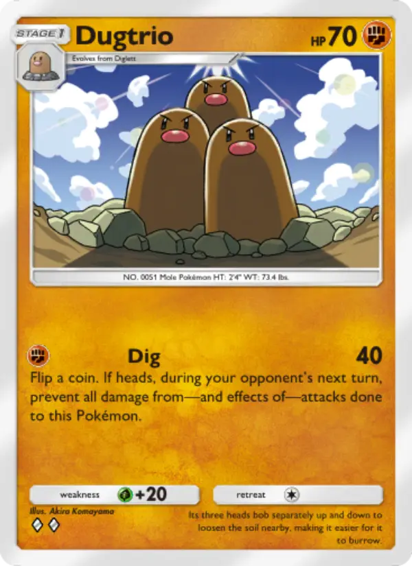 Dugtrio Rare rarity Genetic Apex Pokémon card price