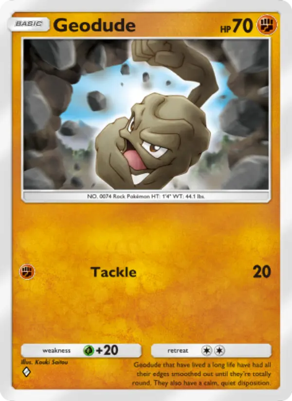 Geodude Rare rarity Genetic Apex Pokémon card price