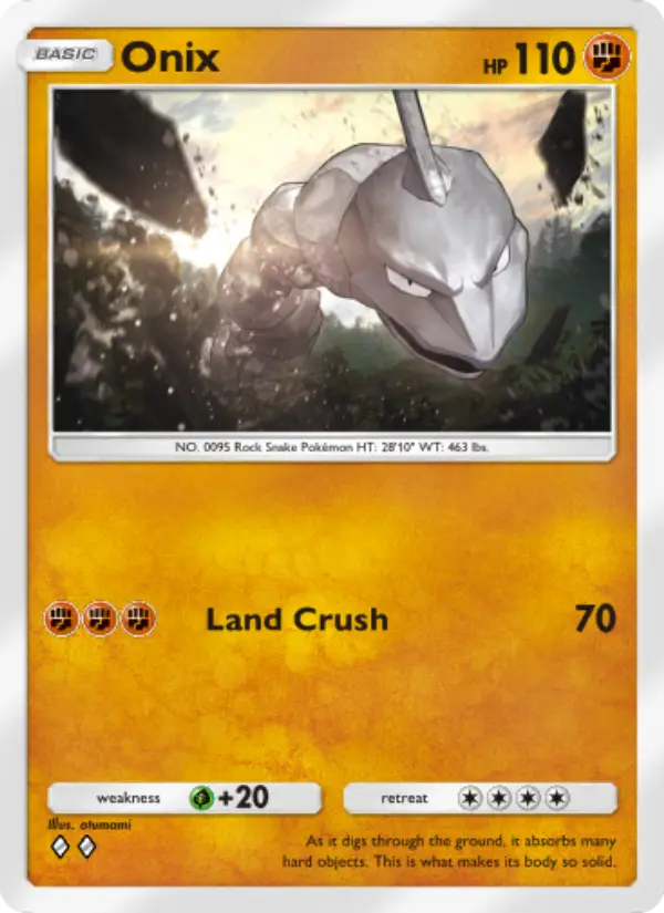 Onix Rare rarity Genetic Apex Pokémon card price