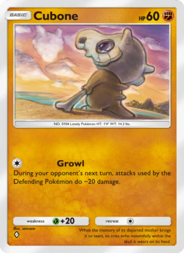 Cubone Rare rarity Genetic Apex Pokémon card price