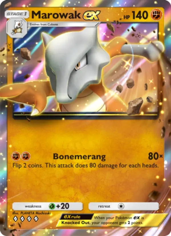 Marowak ex Rare rarity Genetic Apex Pokémon card price