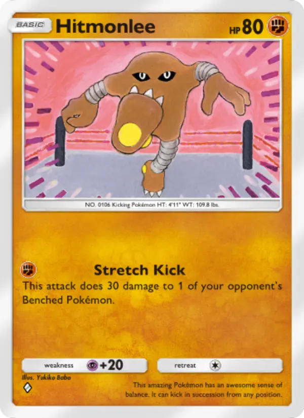 Hitmonlee Rare rarity Genetic Apex Pokémon card price