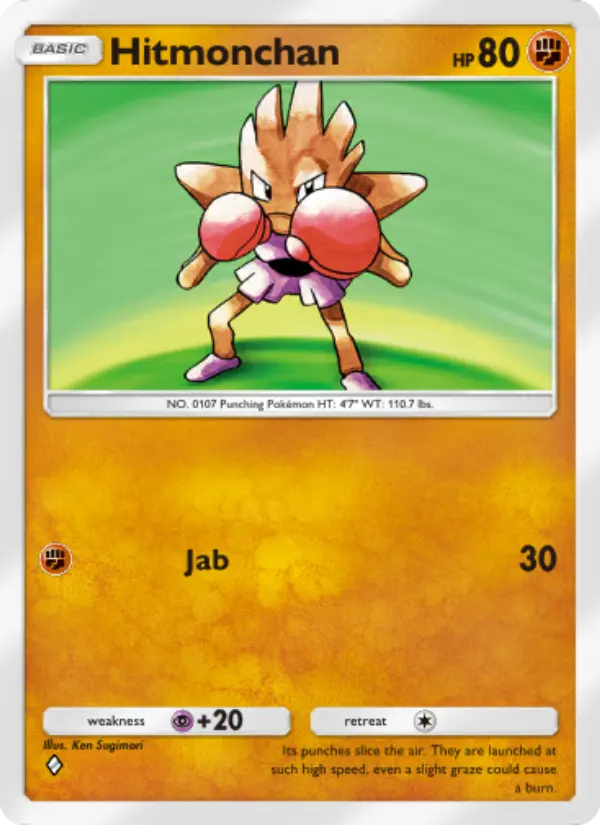 Hitmonchan Rare rarity Genetic Apex Pokémon card price