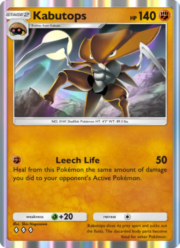 Kabutops Rare rarity Genetic Apex Pokémon card price