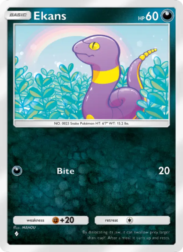 Ekans Rare rarity Genetic Apex Pokémon card price
