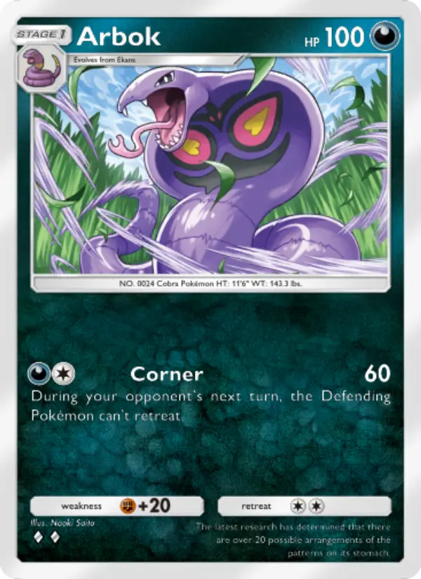 Arbok Rare rarity Genetic Apex Pokémon card price