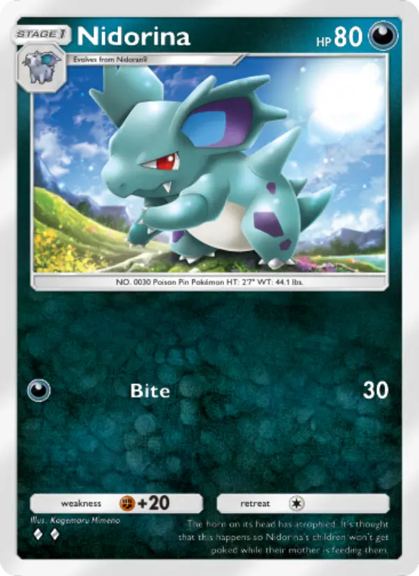 Nidorina Rare rarity Genetic Apex Pokémon card price