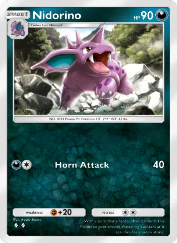 Nidorino Rare rarity Genetic Apex Pokémon card price