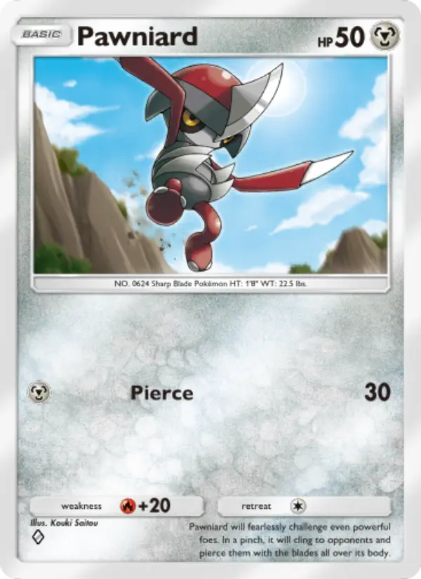 Pawniard Rare rarity Genetic Apex Pokémon card price