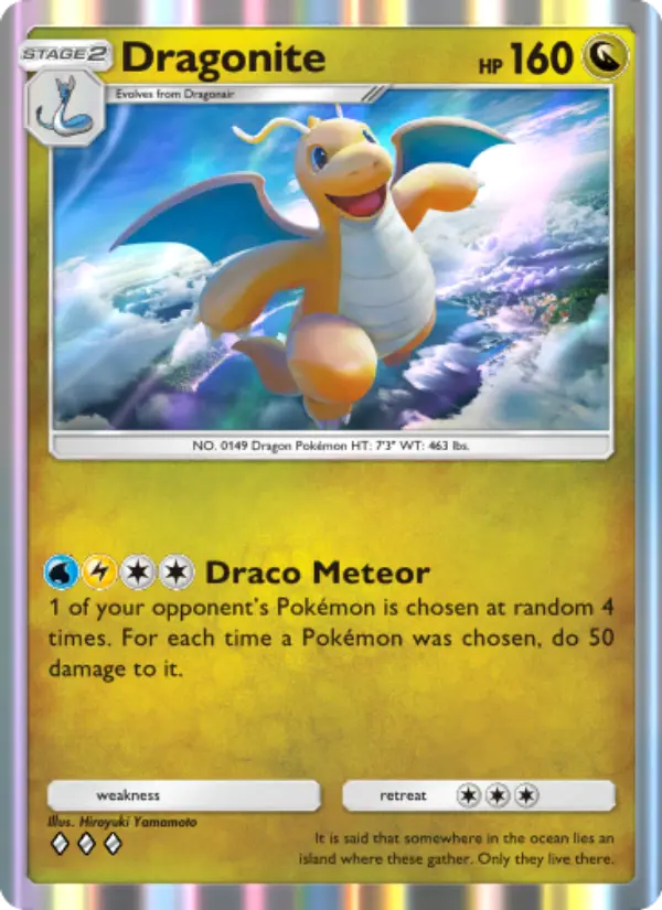 Dragonite Rare rarity Genetic Apex Pokémon card price