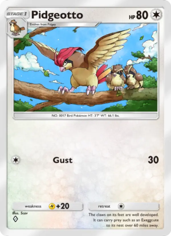 Pidgeotto Rare rarity Genetic Apex Pokémon card price